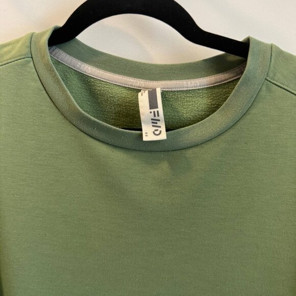 FWD Sweatshirt Mens Medium Green Stretch Long Sleeve Crew Neck Pullover - Picture 4 of 9